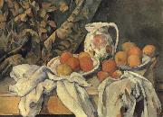 Paul Cezanne Still Life with Curtain oil painting artist
